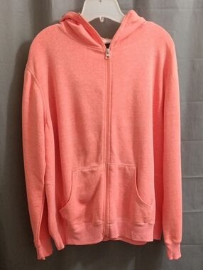 Coral Zip-Up Hoodie
